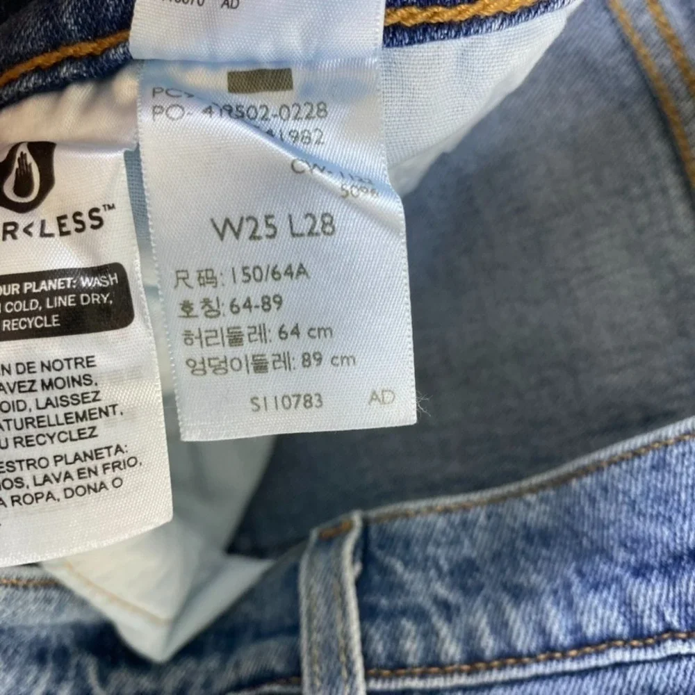 Levi's 501 Jeans Women Sz 25x28 (actual 27x27) Medium Wash Classic Button Fly - Picture 7 of 12